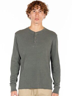 Original Paperbacks Pine Green LS Henley/11261
